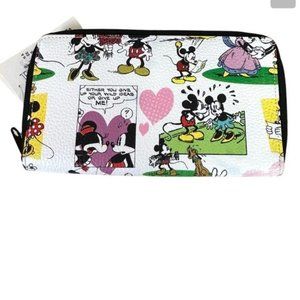 New! Disney Parks comic strip Mickey and Minnie Mouse wallet